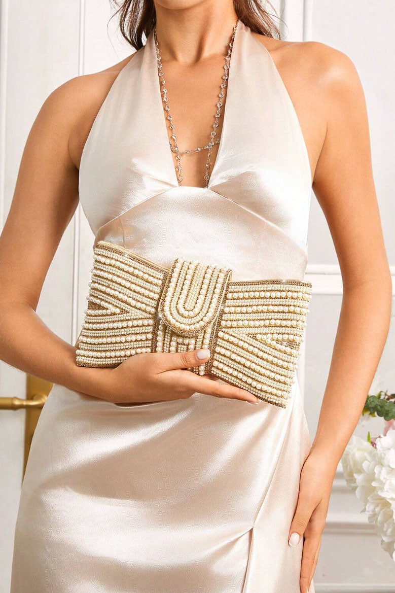 パールボウクラッチゴールド