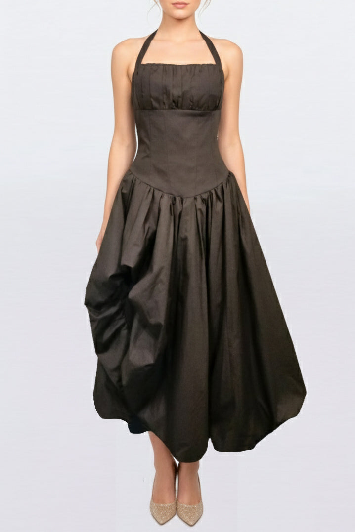 バブルミディドレスブラックS~Mサイズ