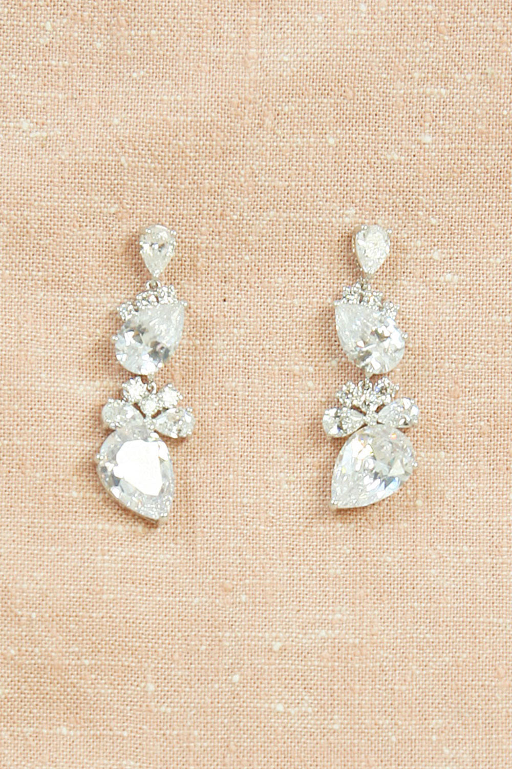 ビッククリアストーンネックレス・ピアスセット