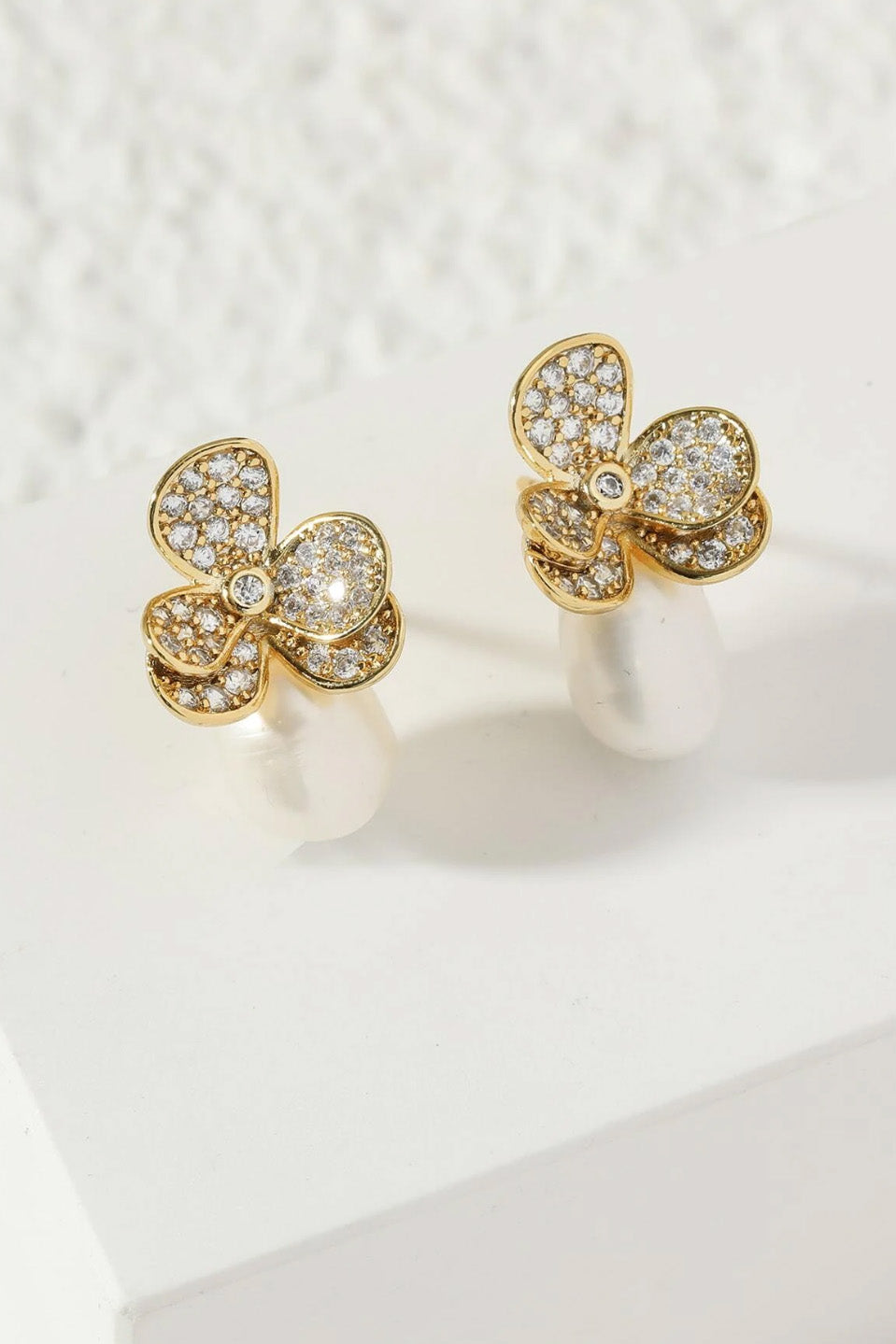 18Kゴールド×天然パールピアス