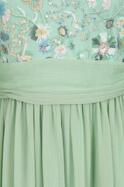 ロングケープレットドレスミントグリーンSサイズ