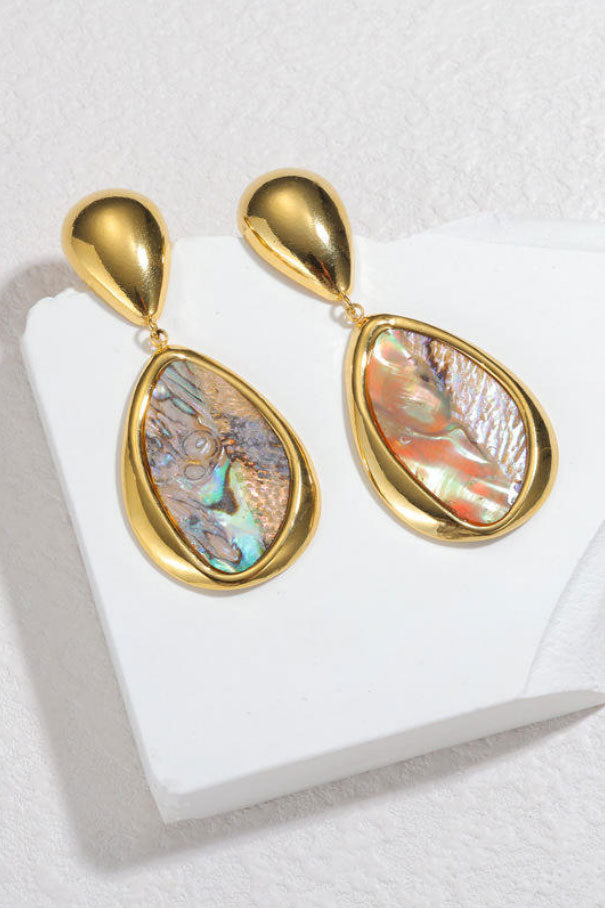 アバロンシェルドロップピアス