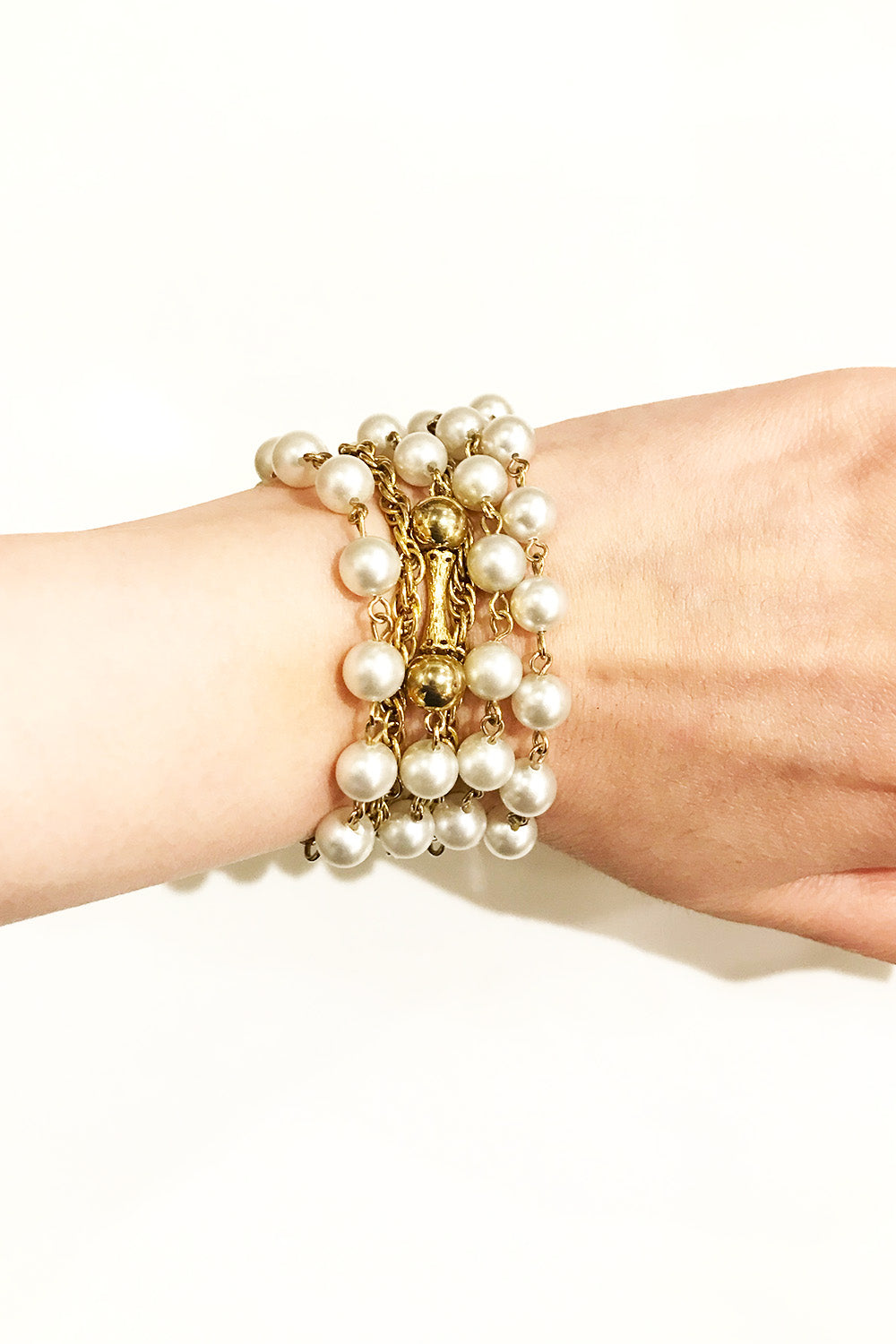 ミックスパールブレスゴールド