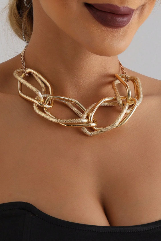 チェーンネックレスマットゴールド