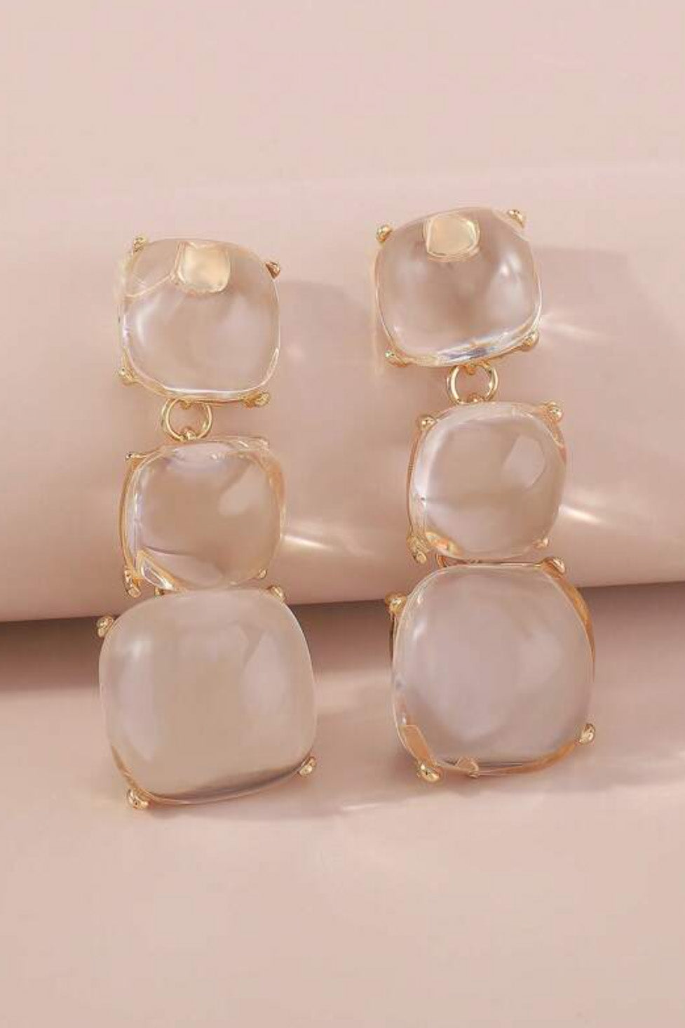 クリアドロップピアス