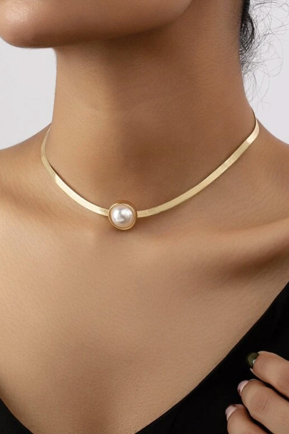 パールチョーカーゴールド