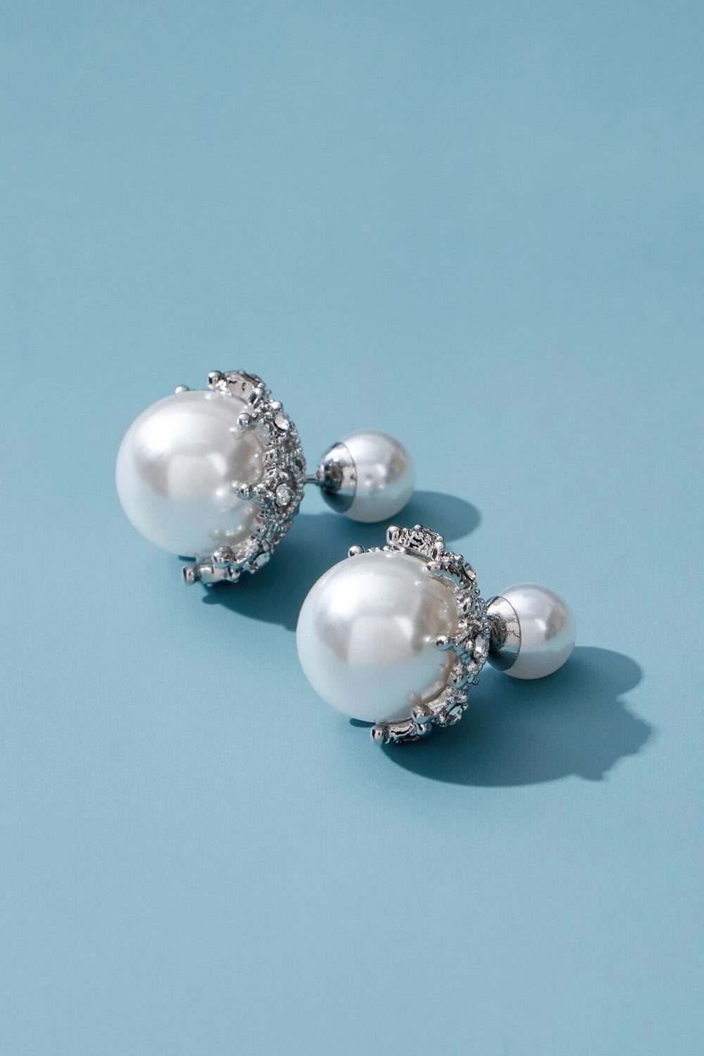 ダブルパールピアスシルバー