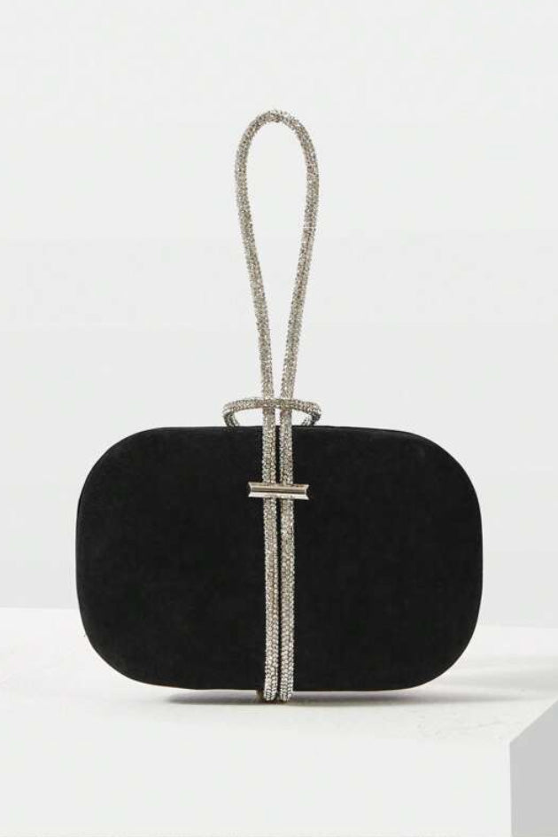 ベロアクラッチブラック