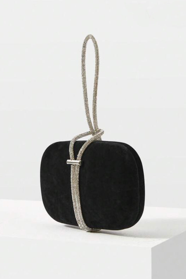 ベロアクラッチブラック