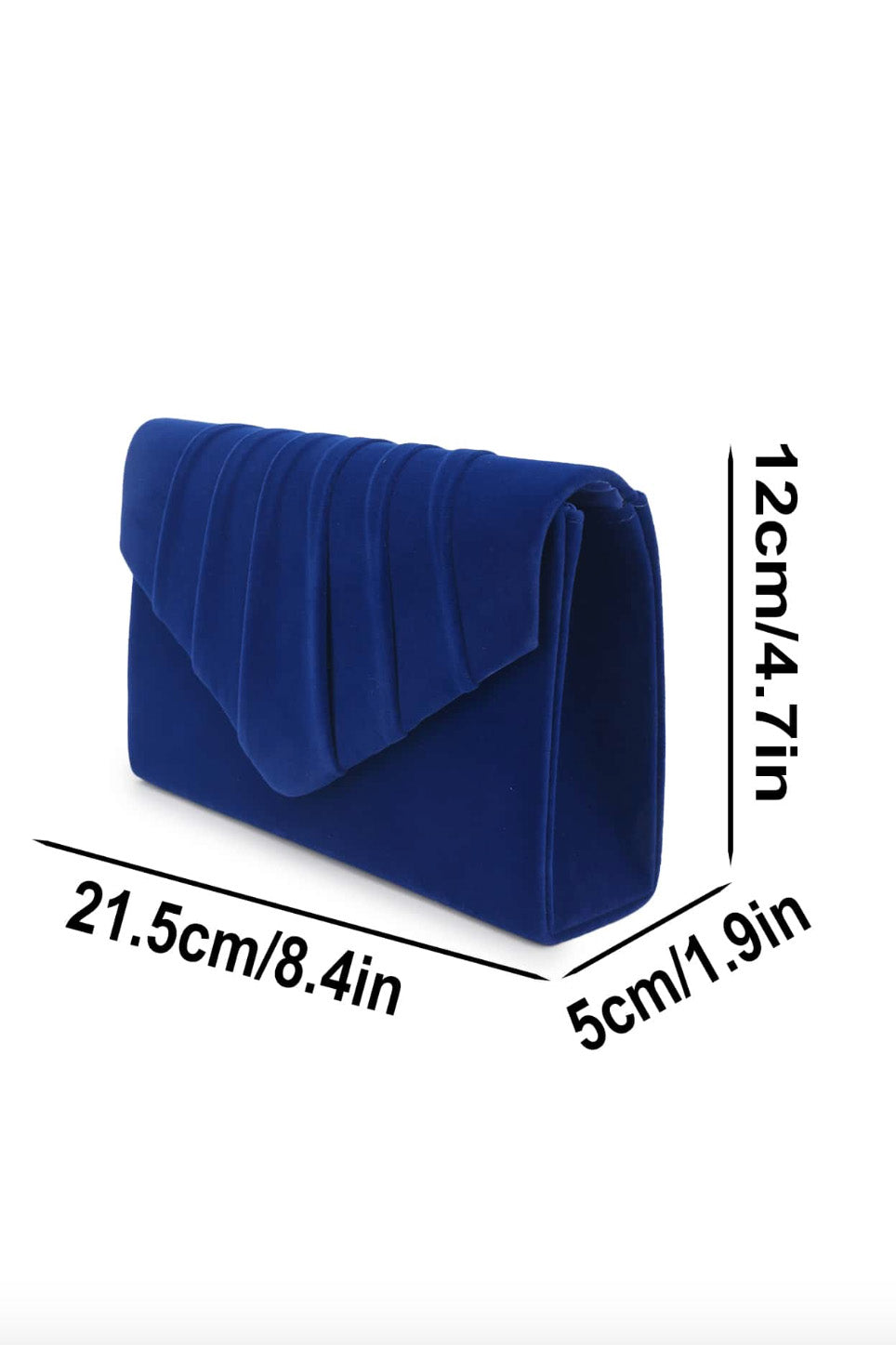 ベロアクラッチネイビー