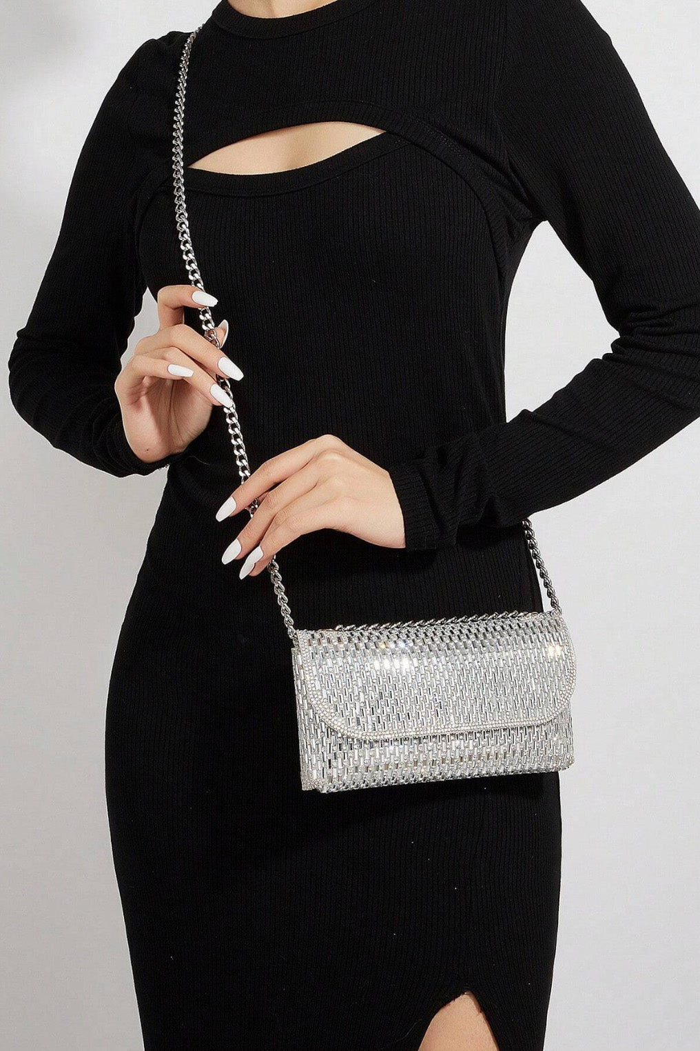 ミニショルダーバックシルバー