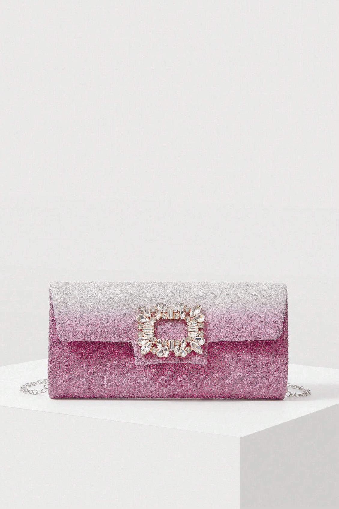 グラデーションクラッチシルバー×パープル