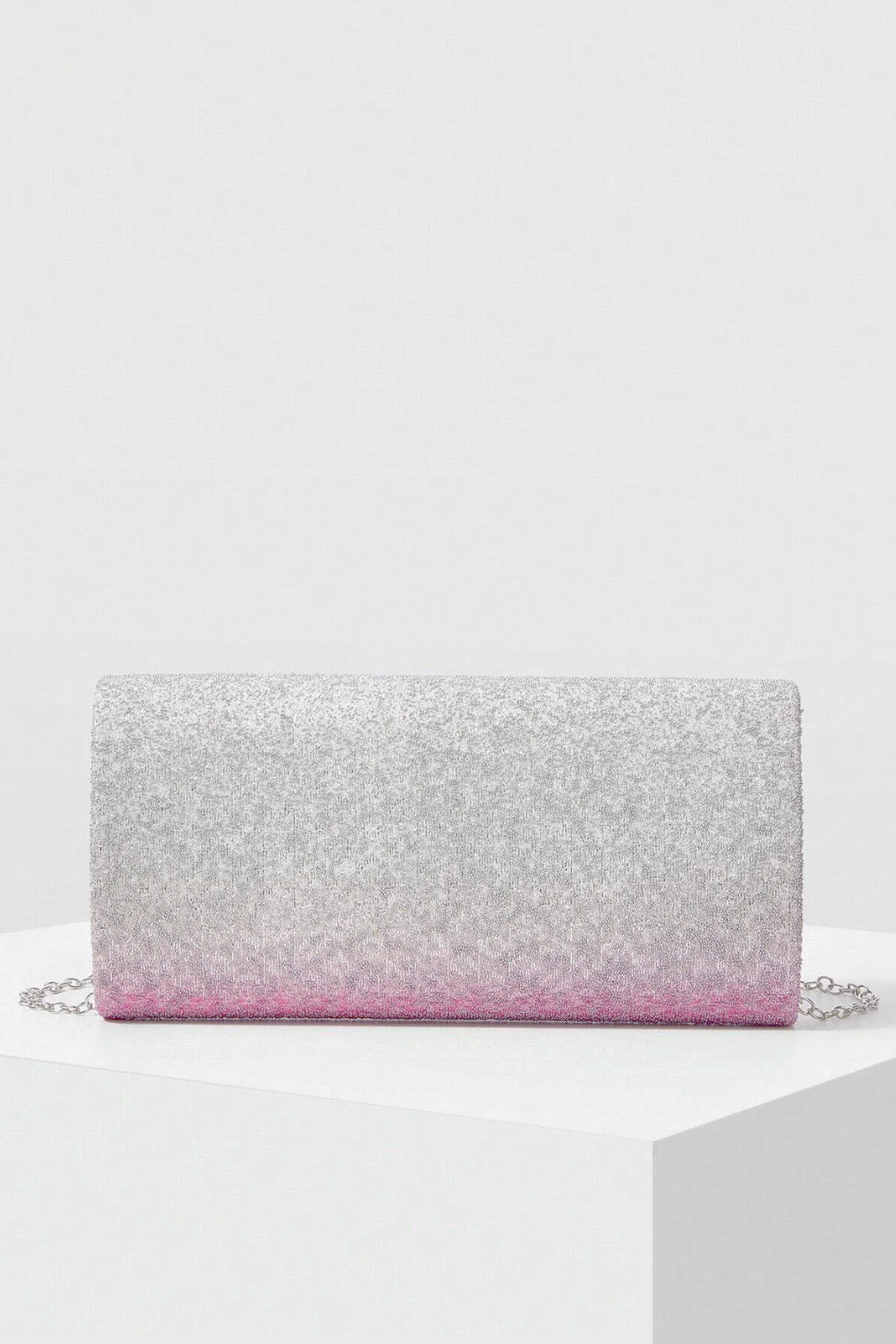 グラデーションクラッチシルバー×パープル