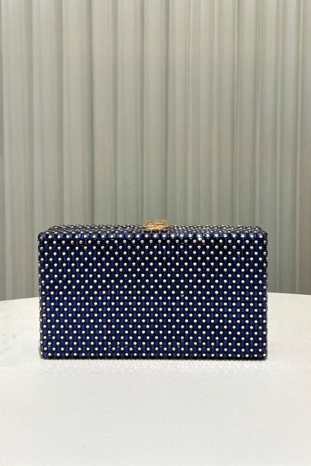 スクエアクラッチネイビー