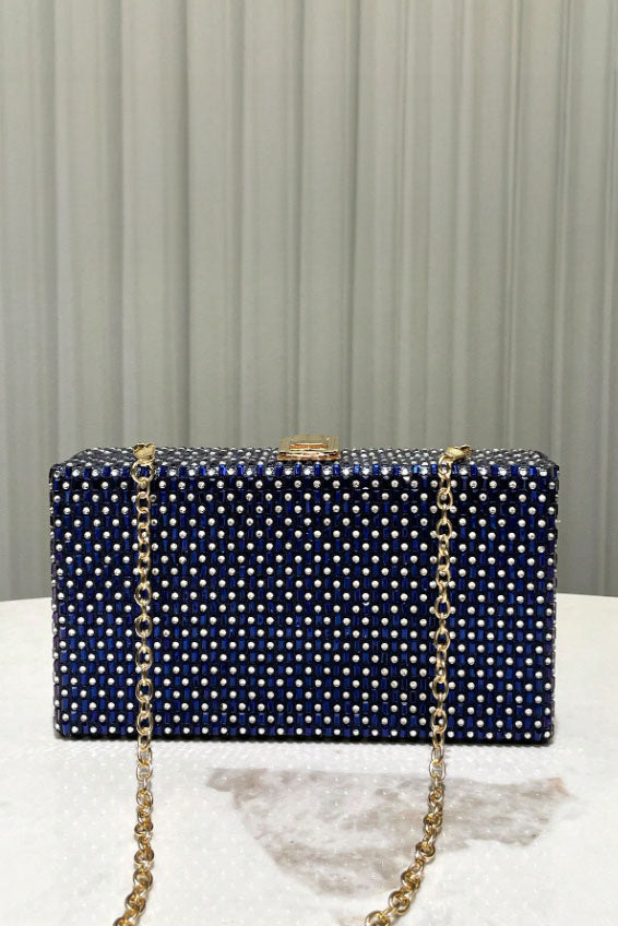 スクエアクラッチネイビー