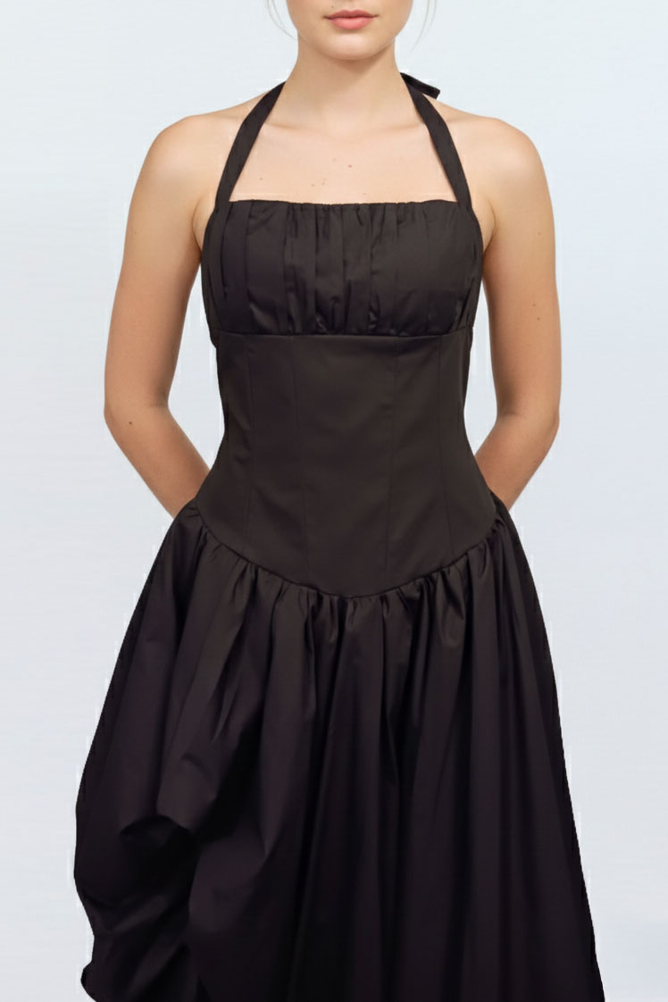 バブルミディドレスブラックS～Mサイズ