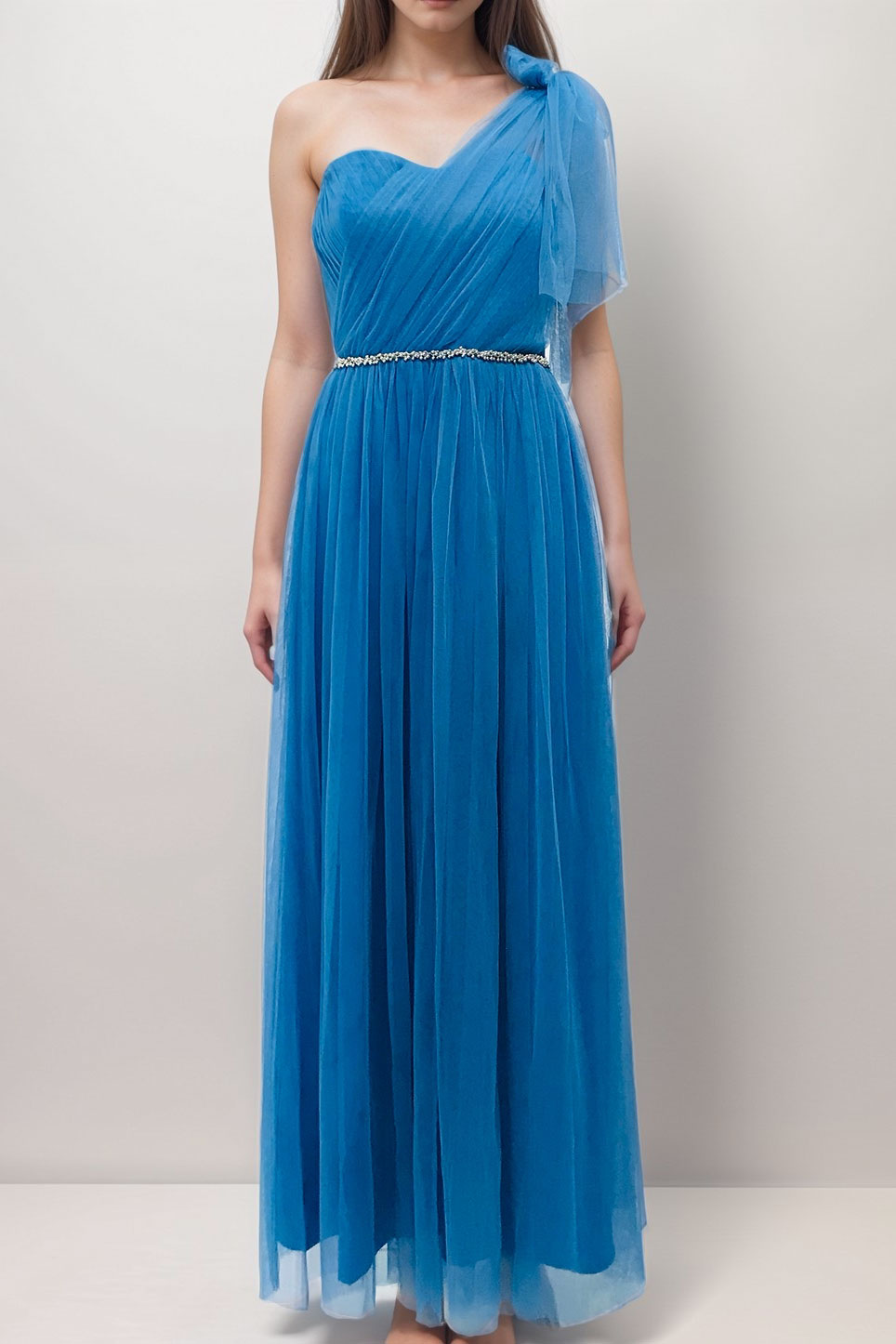 コンバーチブルロングドレス・コバルトブルー・フリーサイズ（ビジュー