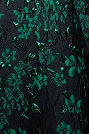 ジャガードフィットアンドフレアドレスグリーンSサイズ