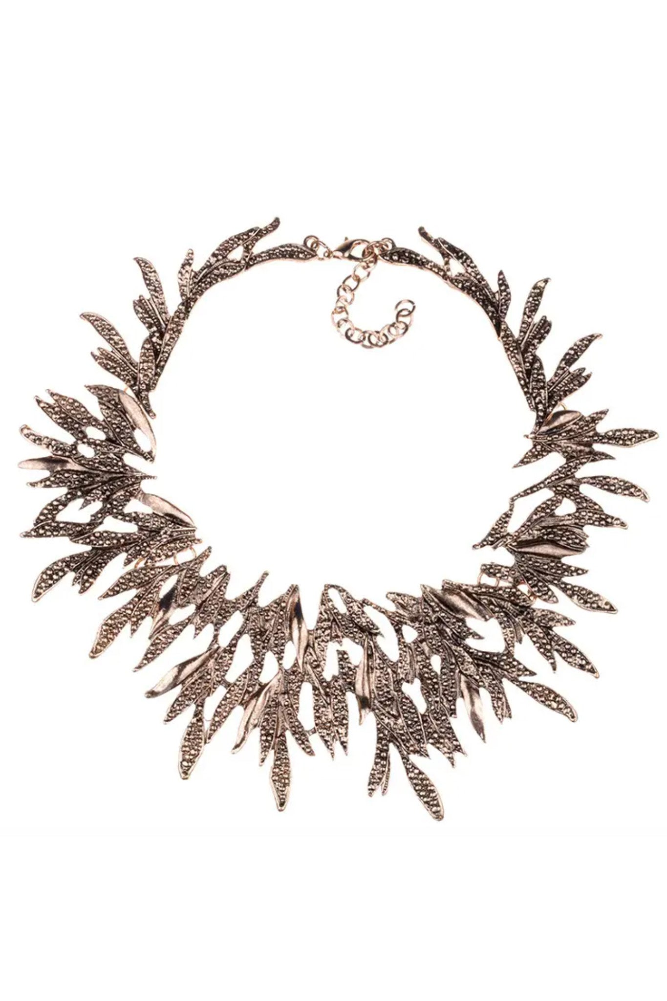 ヴィンテージデザインプレートネックレスゴールド