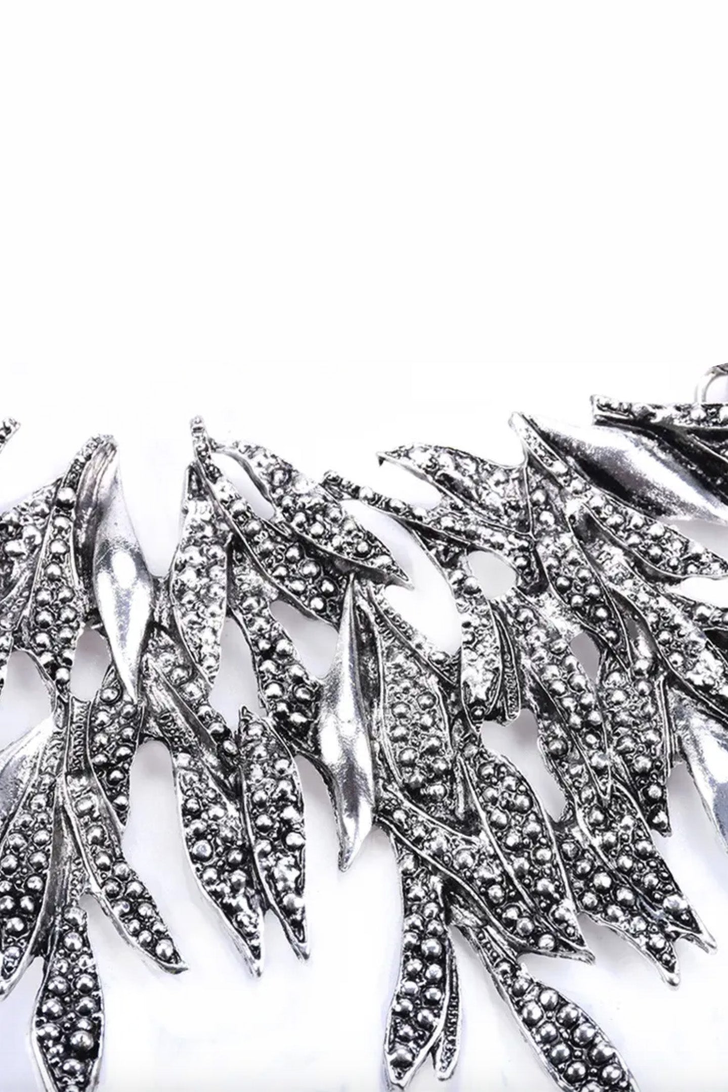 ヴィンテージデザインプレートネックレスシルバー