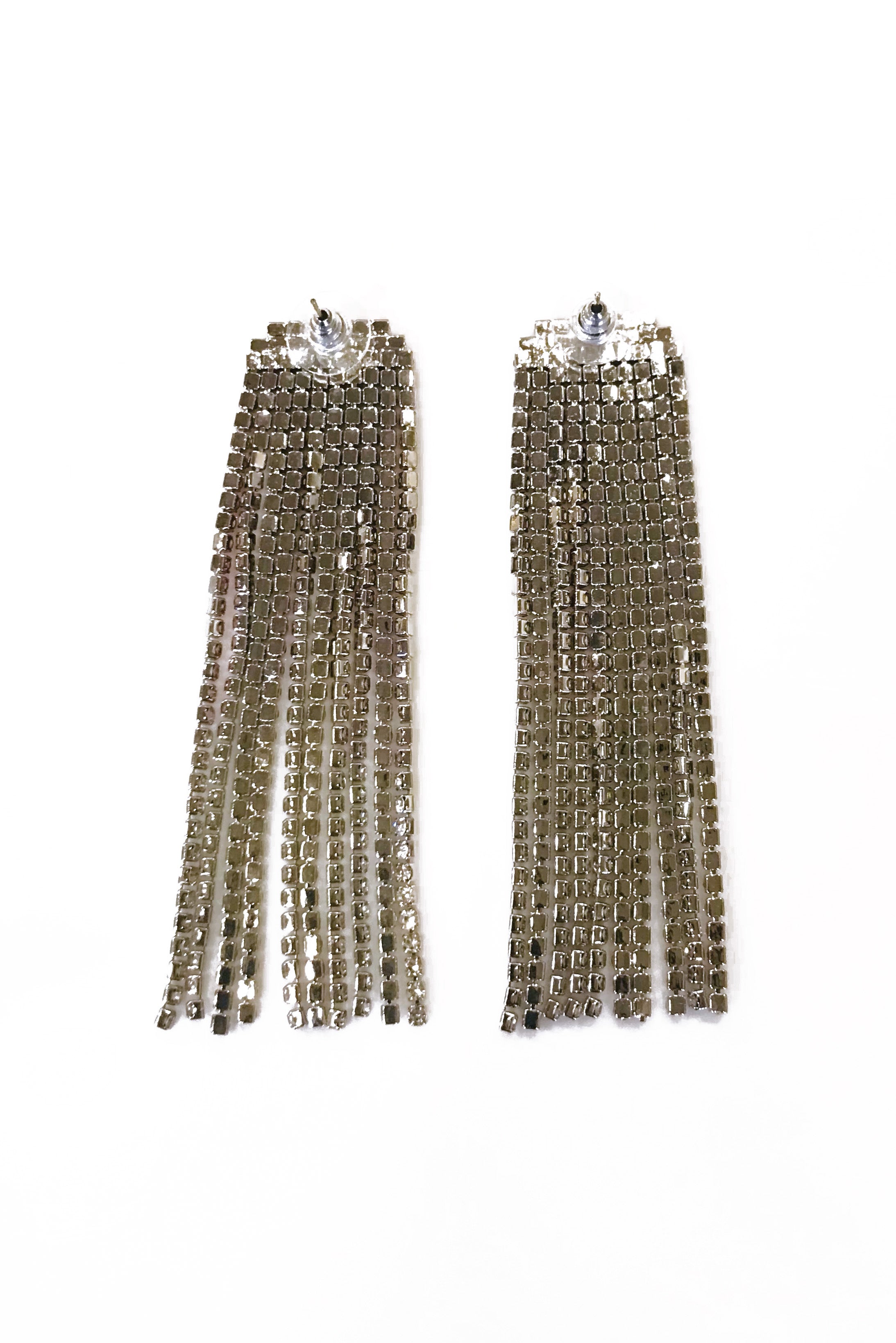 フリンジピアスピンク×シルバー