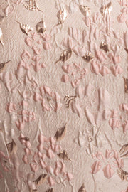 ジャガードフィットアンドフレアドレスピンクSサイズ