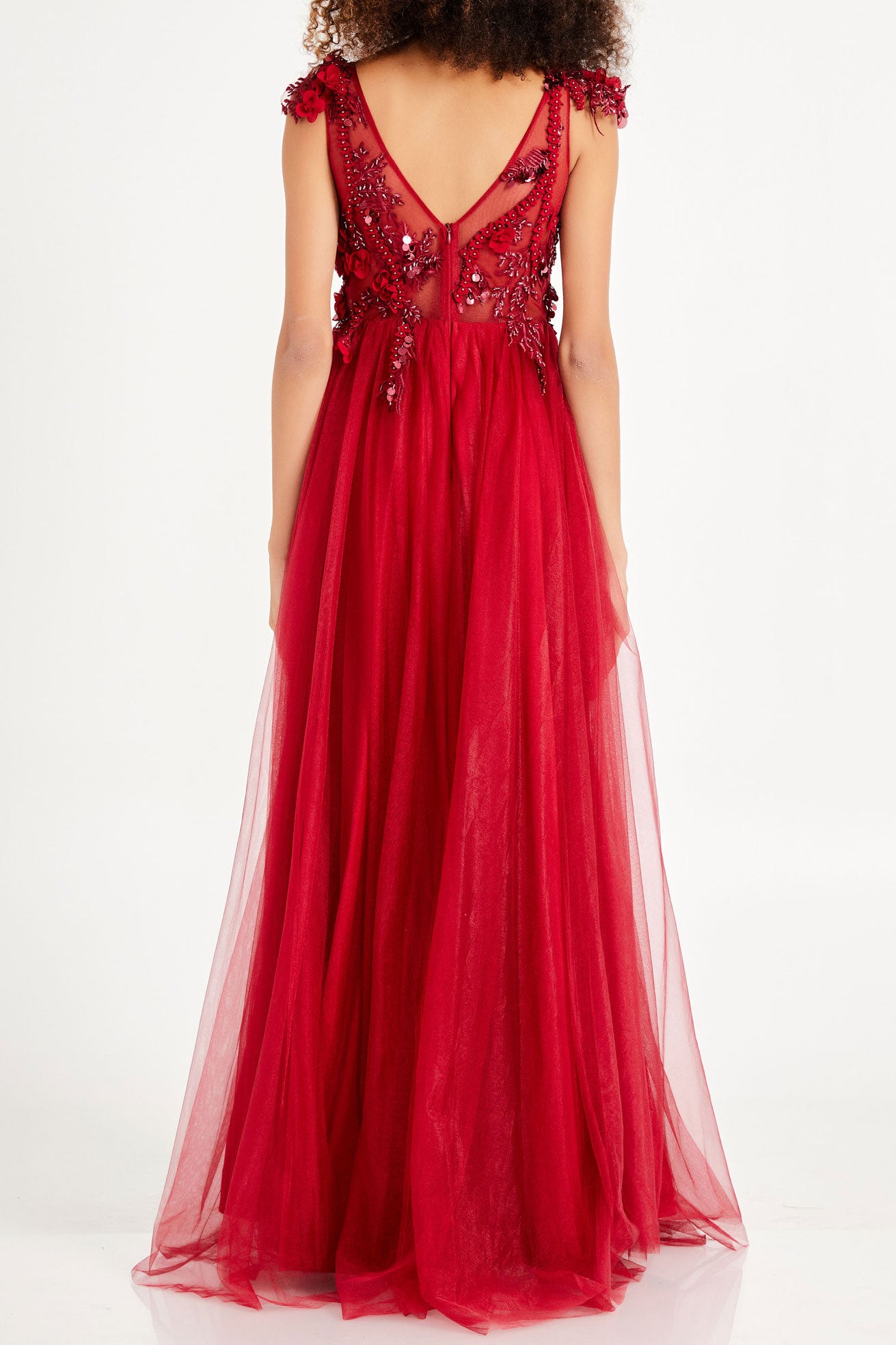 ボタニカルAラインドレスレッドSサイズ(38)