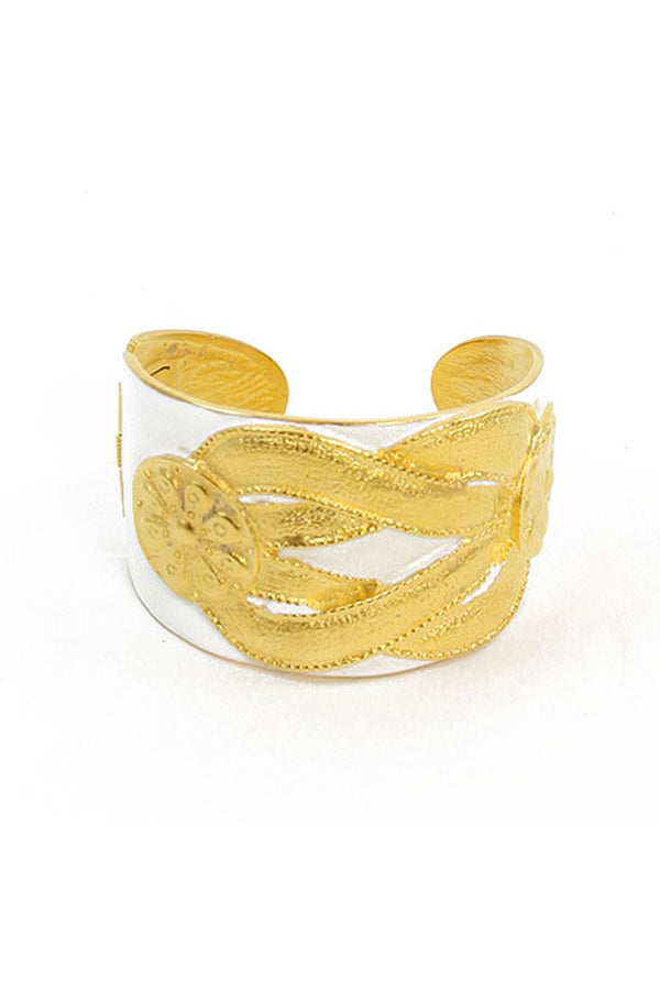 ゴールドモチーフバングル・ホワイト