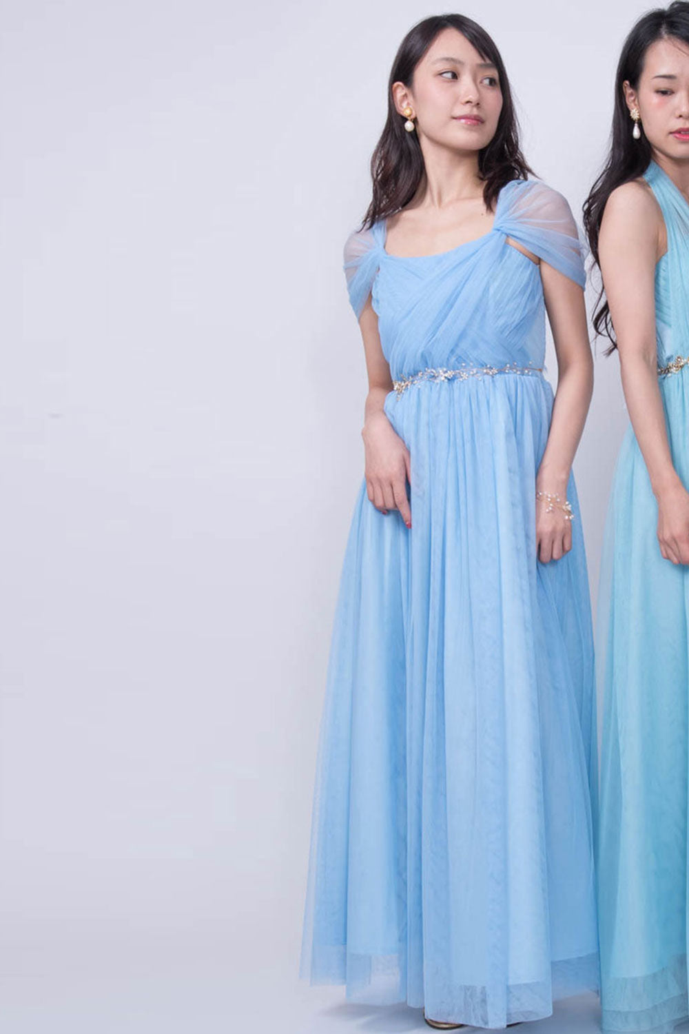 【ご試着送付】コンバーチブルロングドレス・チュールブルック・フリーサイズ・丈詰めタイプ