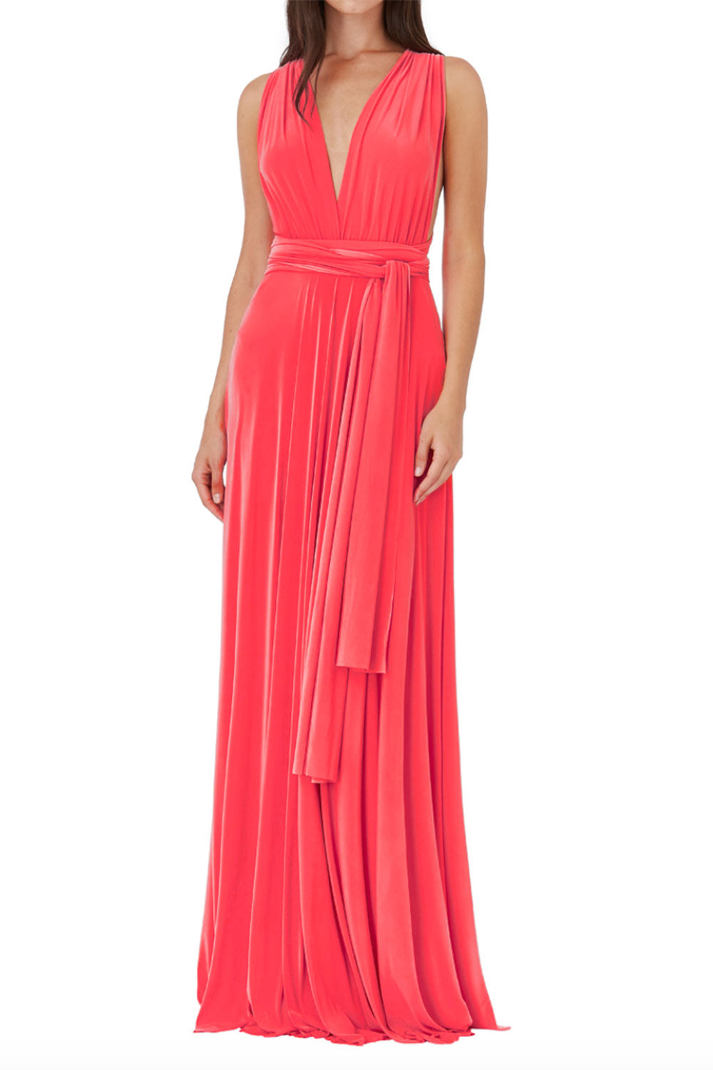 マルチウェイロングドレス・オレンジ・Mサイズ