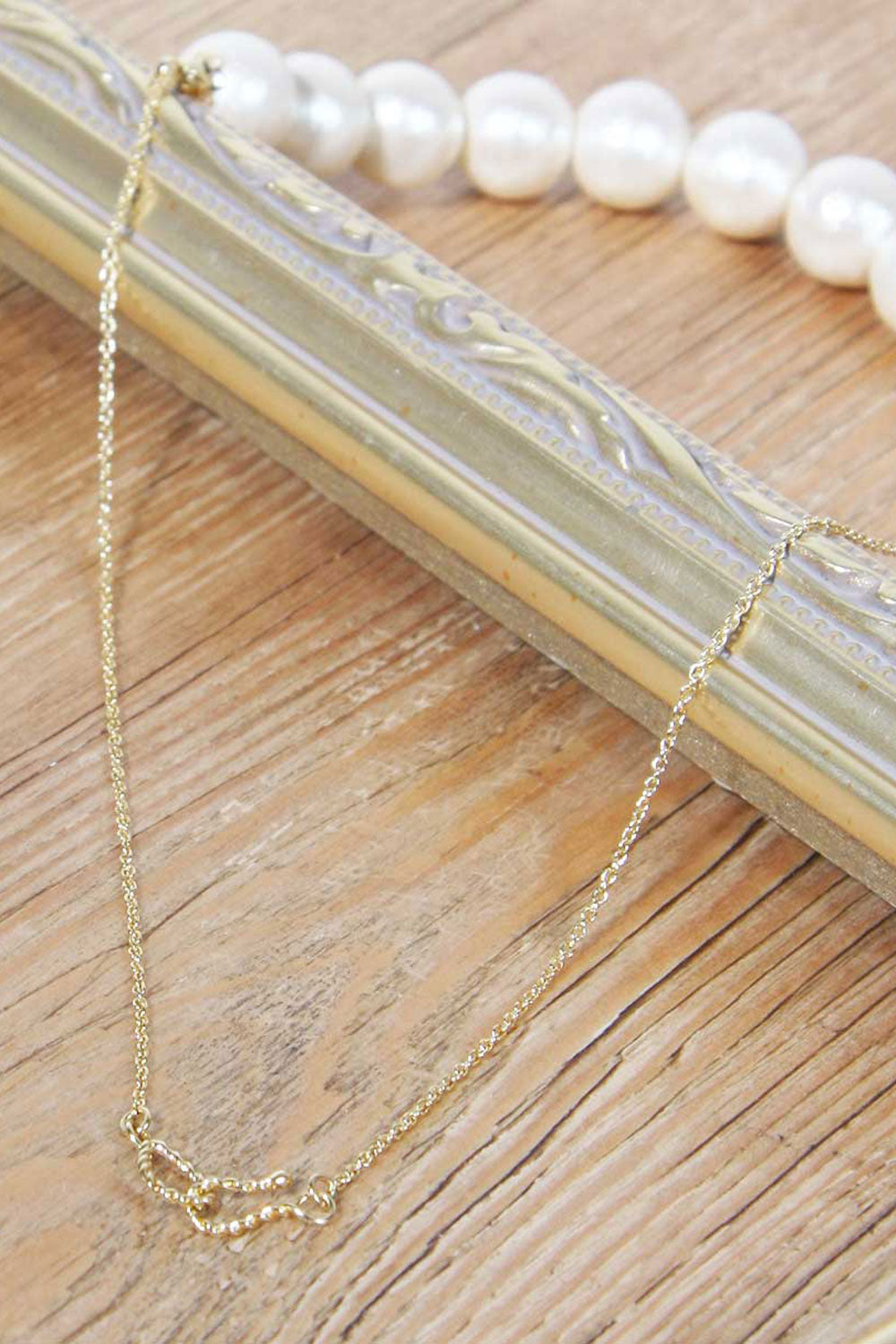 コットンパールネックレス・イヤリングセット