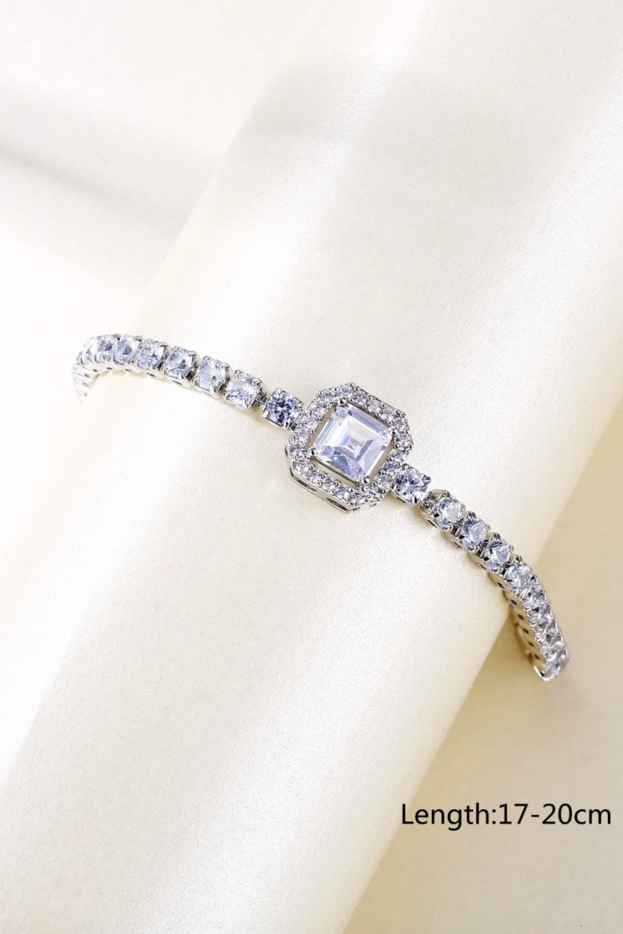 クリアストーンブレスシルバー