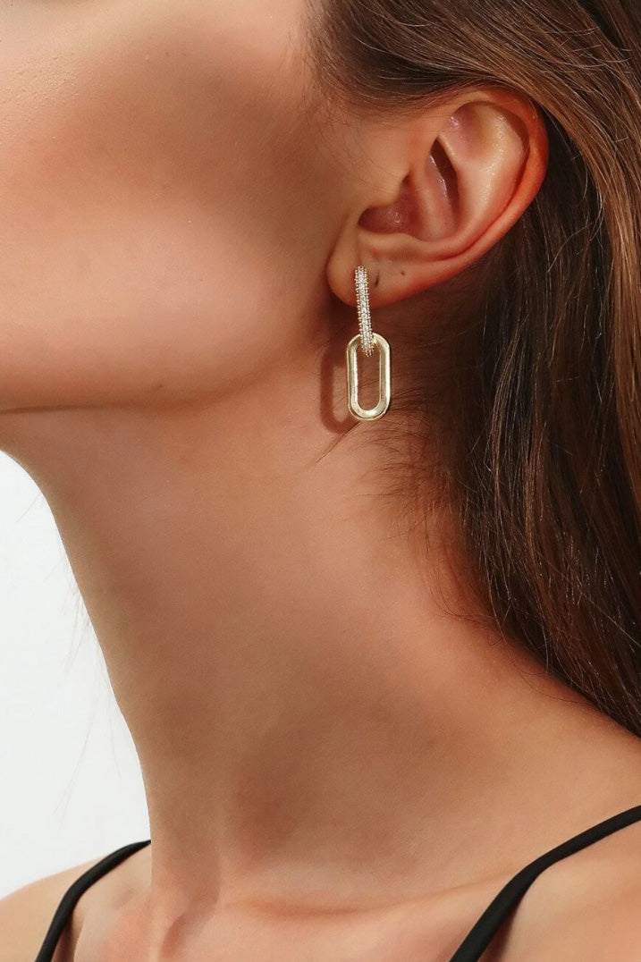 ジルコンドロップピアスゴールド