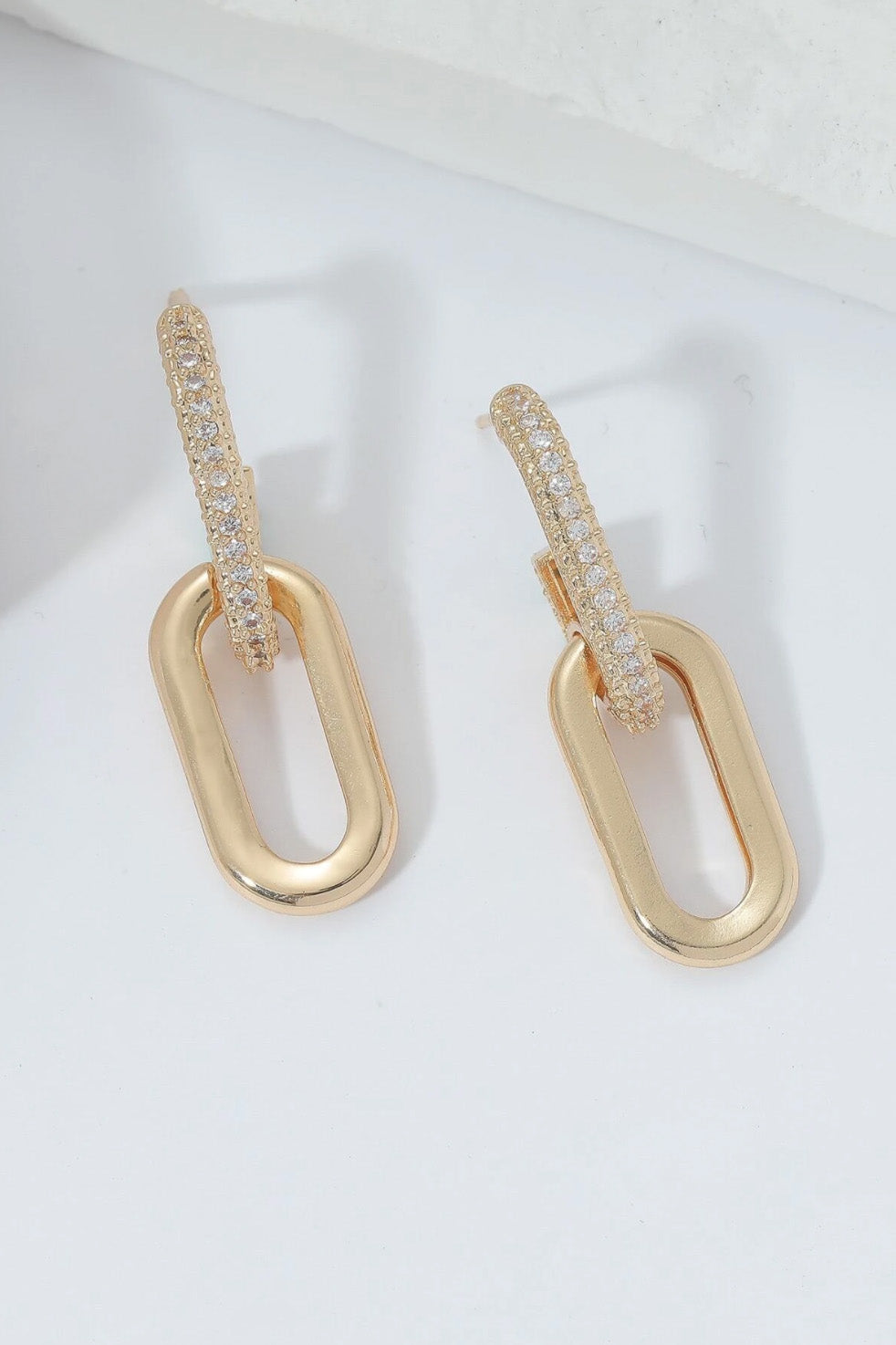 ジルコンドロップピアスゴールド