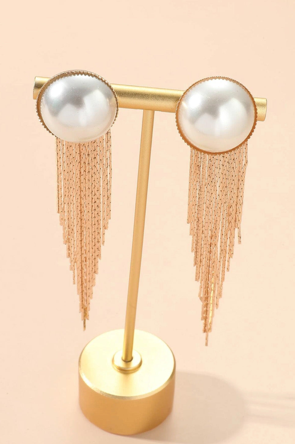 パールメタルフリンジピアス