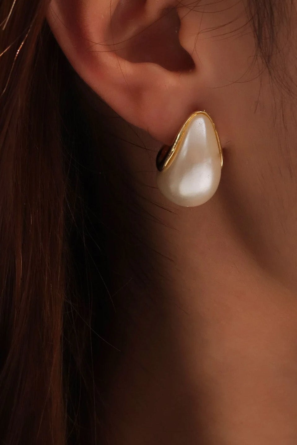 パールデコレーションピアス（14Kゴールドメッキ）