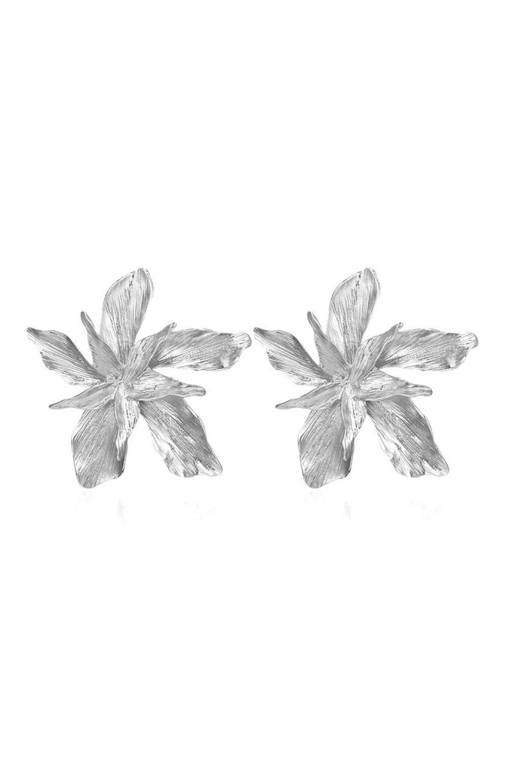 ビッグフラワーピアス・シルバー