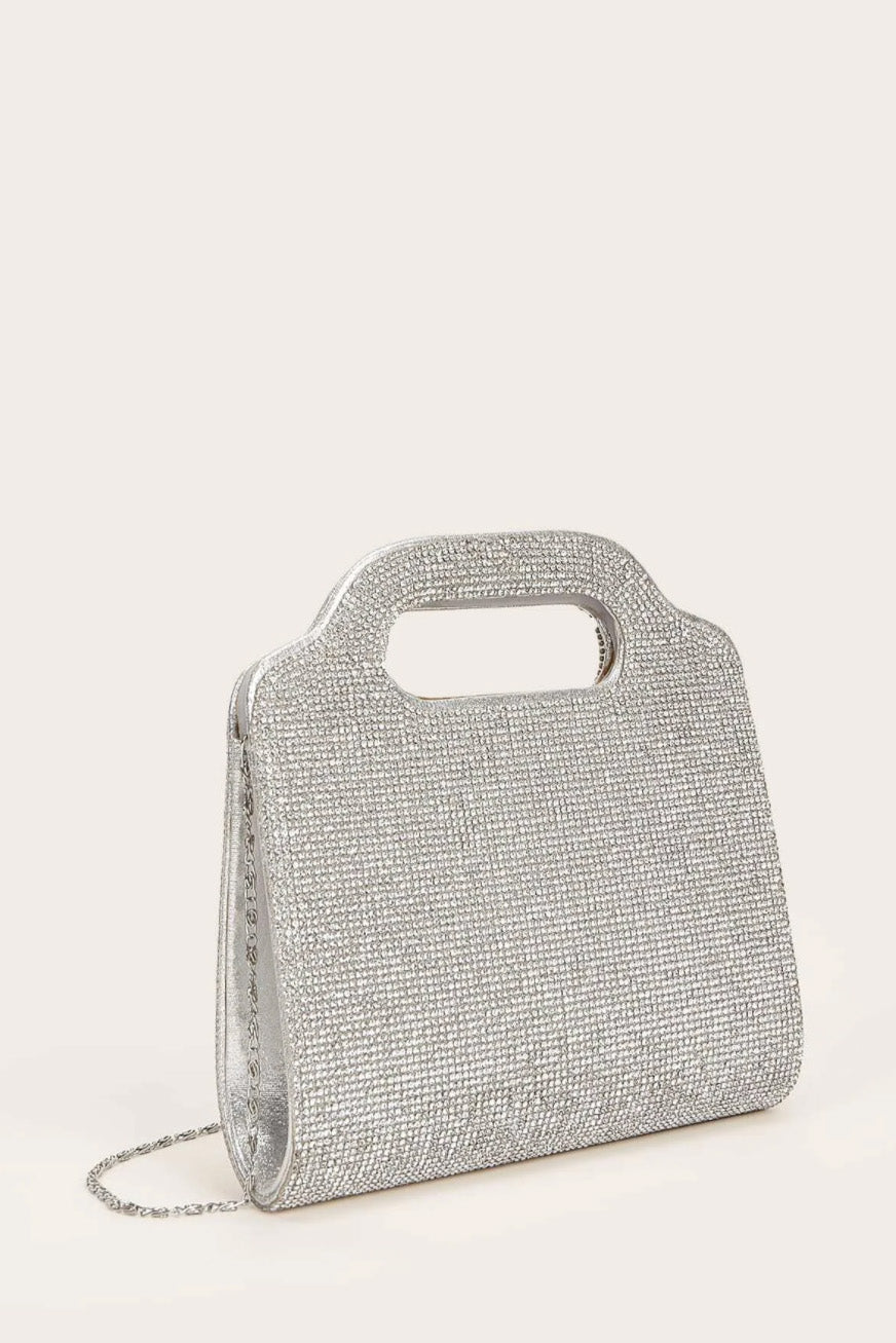 ストーンハンドルクラッチシルバー