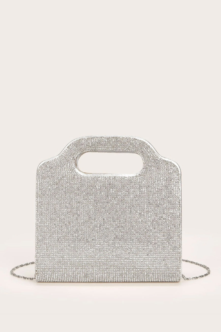 ストーンハンドルクラッチシルバー