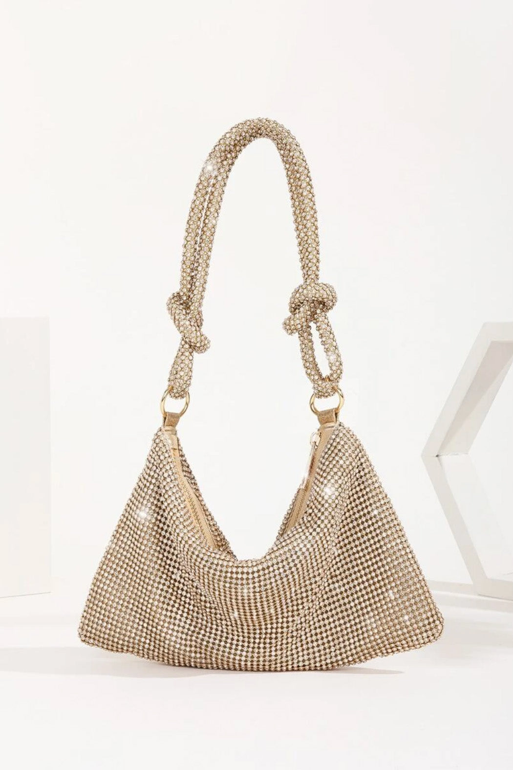 ノットハンドルクラッチライトゴールド