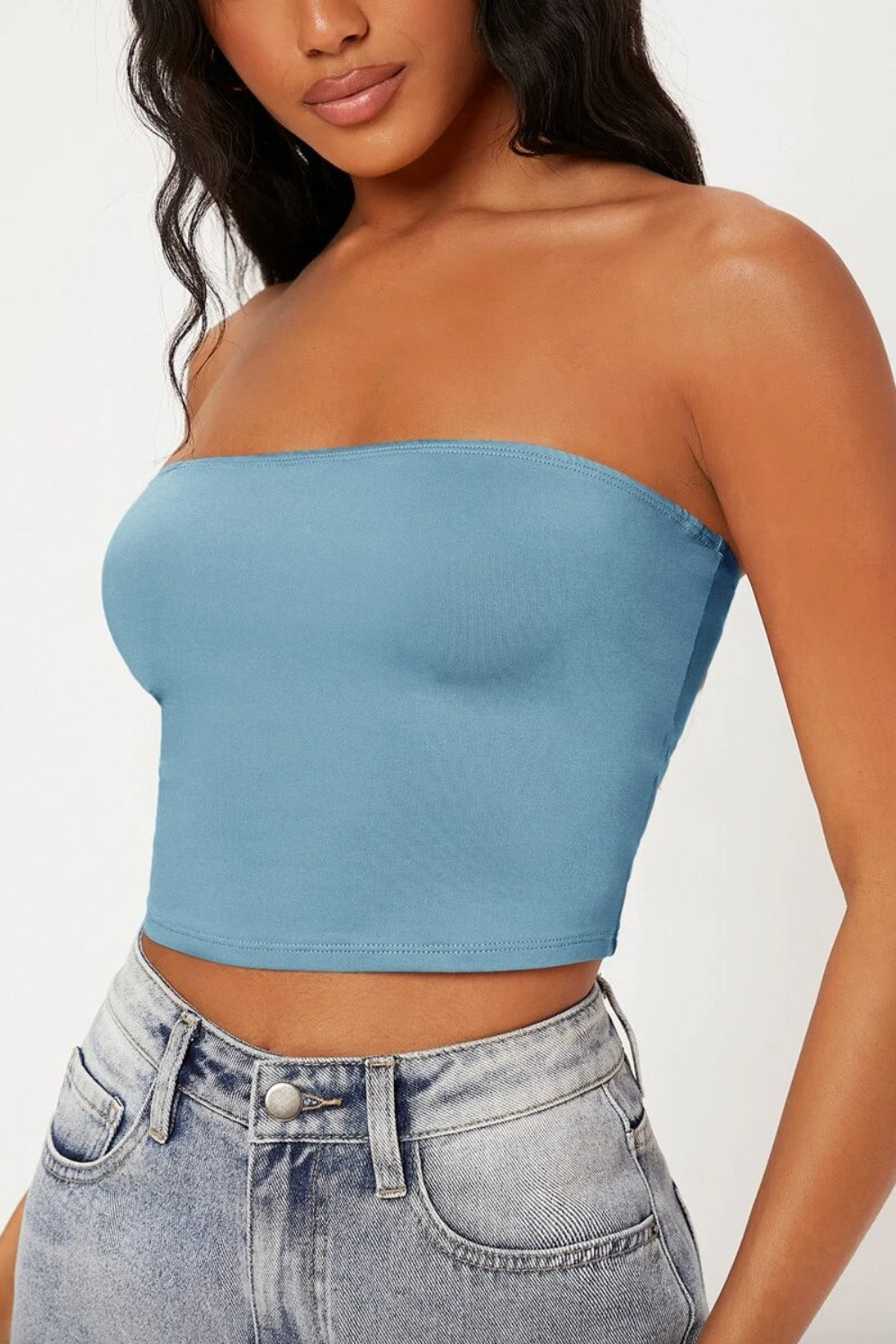 【ドレスとセットで無料】ベアトップライトブルー(カップ無し)