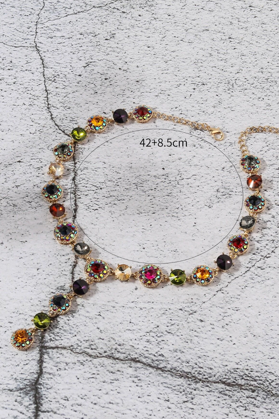 マルチストーンネックレス
