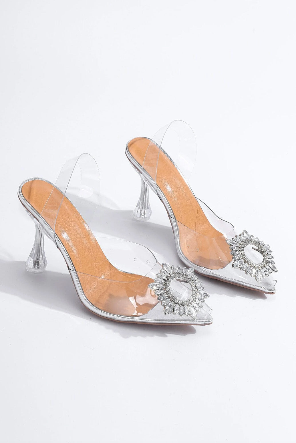 クリアパンプスシルバーSサイズ(36)
