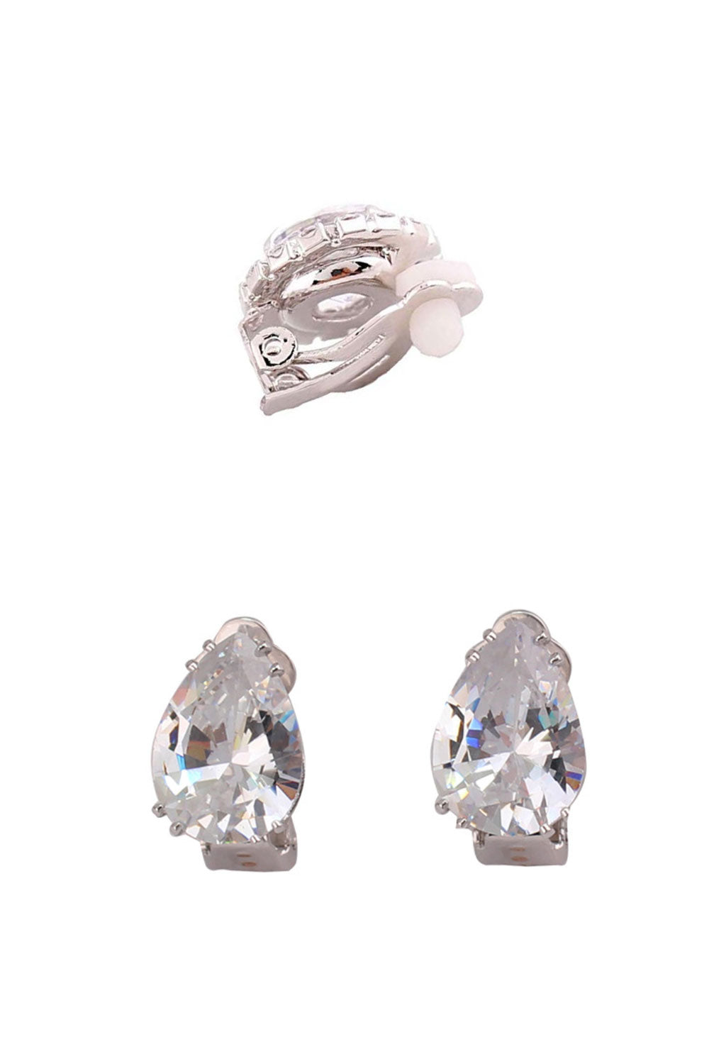 クリアストーンイヤリングシルバー